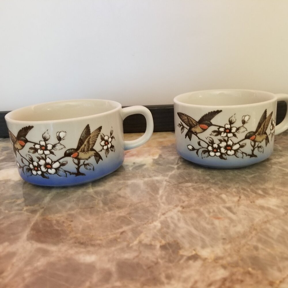 Hummingbird Soup Mugs - Picture 2 of 4
